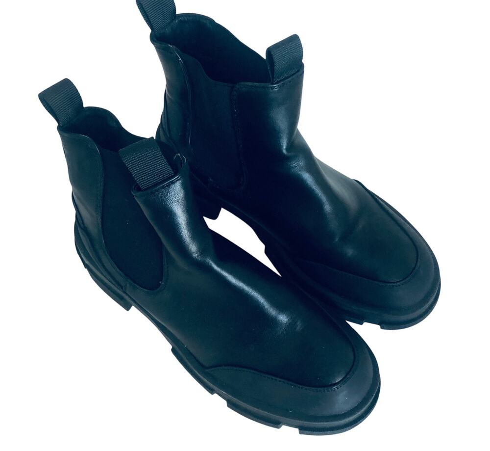 Limelight 'Eliza' SZ 8 Women's Lug Sole Moto Black Boot Chunky Edgy
